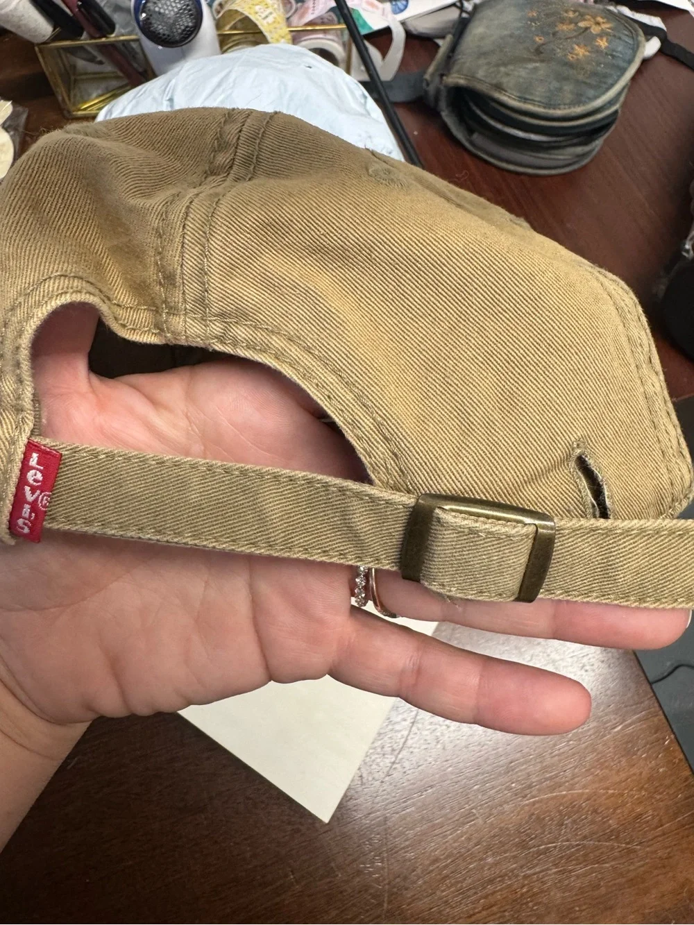 Levi's Khaki/Tan Cotton Logo Cap